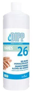 DIPP 26 DESINFECTERENDE ALCOHOL GEL HANDEN  1L 