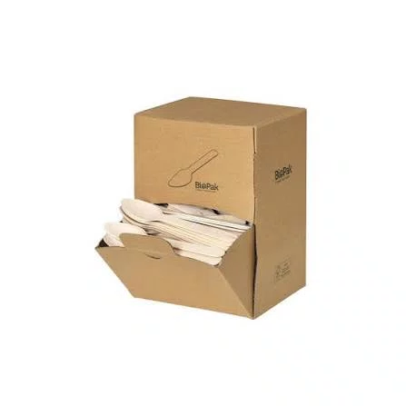 DUNI DISPENSER BOX COFFEE SPOON 11CM NATURAL *192230* 