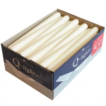 Bougies effilées Q-LIGHTS ivoire Ø 23 x 245 mm.
