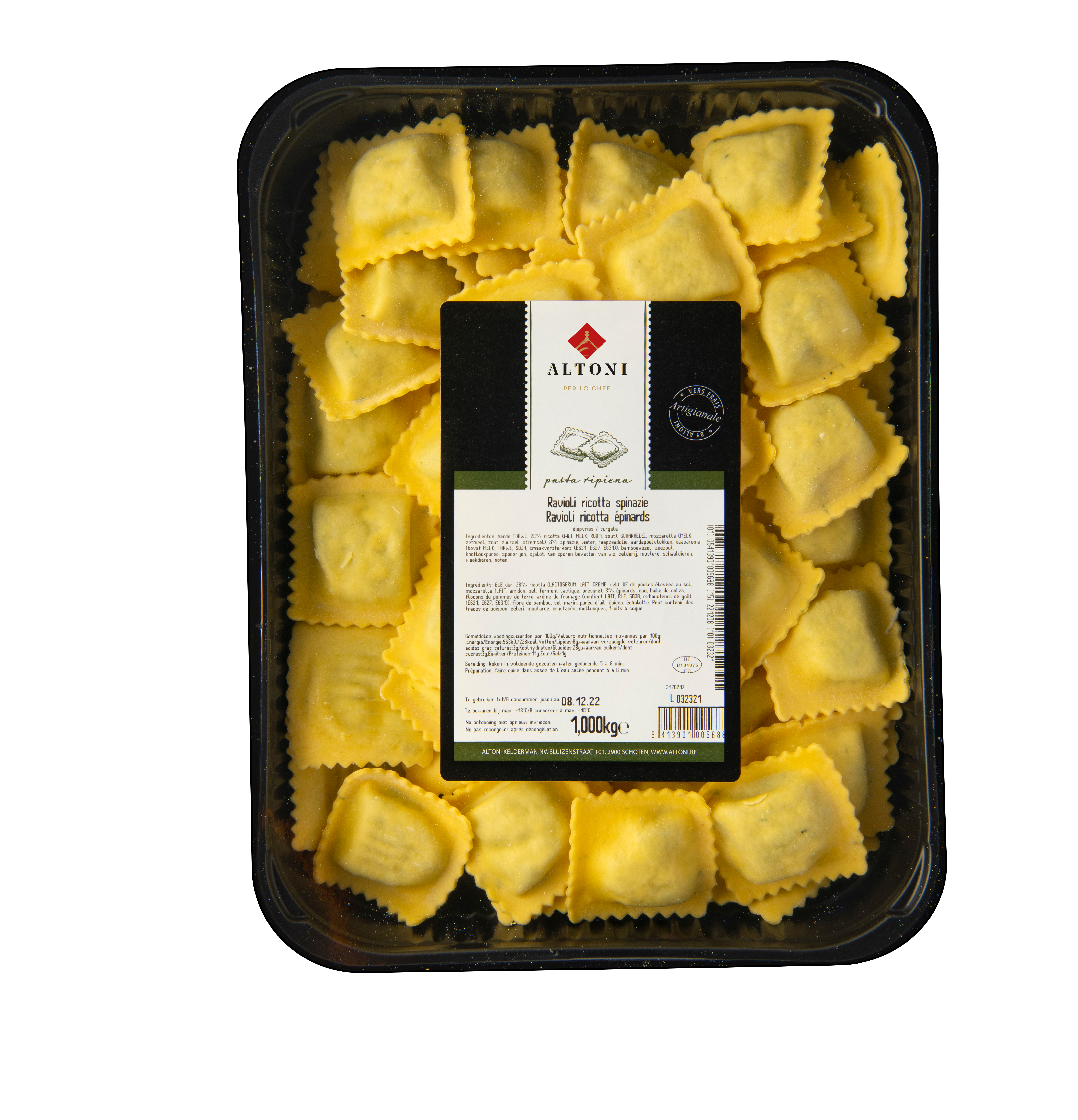 RAVIOLI SPINAZIE/RICOTTA VERS (Altoni)