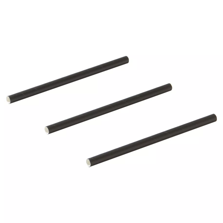 PAILLE PAPIER NOIR 15CM
